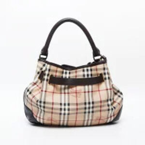 Burberry Check Nova Shoulder Beige Bag